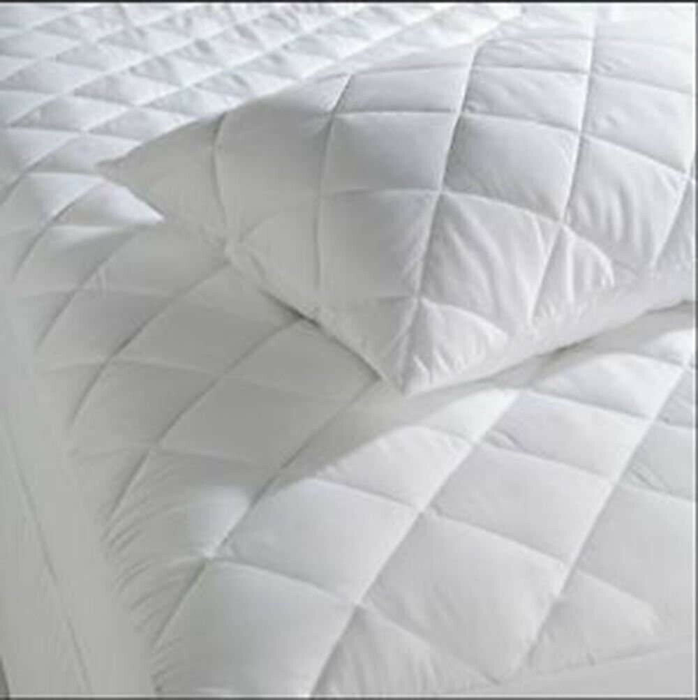 Pack of 4 Zipped QUILTED PILLOW PROTECTORS Soft Hypoallergenic Breathable Cover